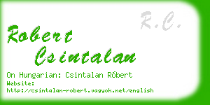 robert csintalan business card